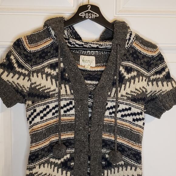 Anthropologie Kenji Wool Blend Hooded Sweater - Picture 5 of 8